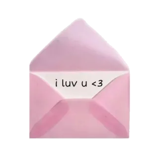 💕 i luv u <3 사랑, 귀여운, 봉투, 하트, 애정, 인사 telegram sticker