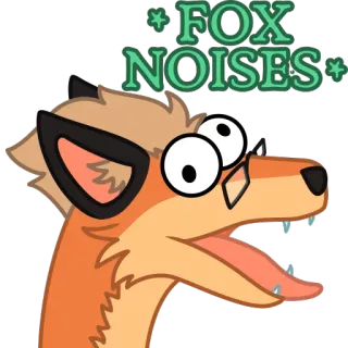 🦊 FOX NOISES rubah, suara, binatang, meme, lucu, kartun, stiker telegram sticker