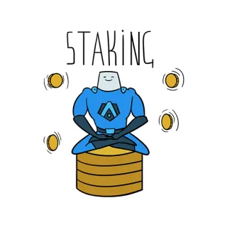 💸 STAKING crypto, staking, argent, investissement, finance, blockchain whatsapp sticker