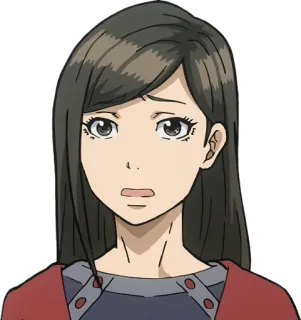 😦 Anime, Frau, Charakter, Porträt whatsapp sticker