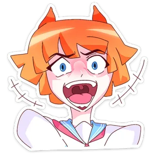 😈 动漫, 卡通, 角色, 贴纸, 搞笑, 女孩, 表情 telegram sticker