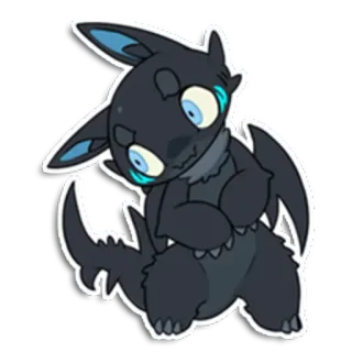 😐 naga, monster, makhluk, hewan, kartun whatsapp sticker