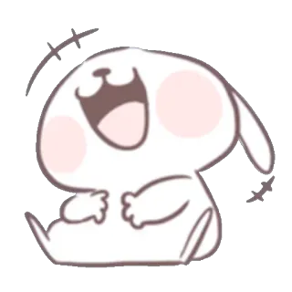 😹 conejo, riendo, lindo, animal, feliz telegram sticker