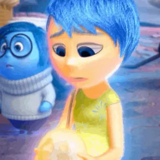 🤖 Joy Inside Out Gioia, Inside Out, Pixar, Emozione, Tristezza, Disney telegram sticker