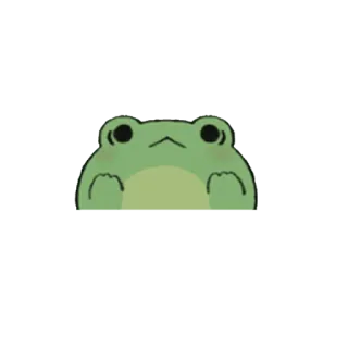 😀 개구리, 귀여운, 동물, 초록색, 만화 telegram sticker