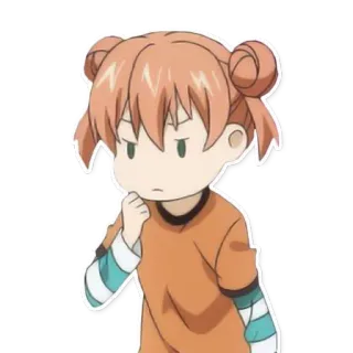 🤔 anime, cartoon, girl, thinking, confused telegram sticker