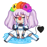 🤡 chú hề, búp bê, buồn, khóc, anime, kawaii whatsapp sticker