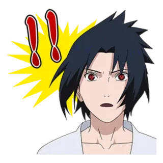 ‼ Sasuke Naruto Аниме, Персонаж, Саске, Наруто, Стикер telegram sticker