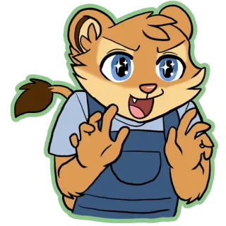 😬 dessin animé, animal, poilu, personnage, mignon, autocollant, illustration telegram sticker