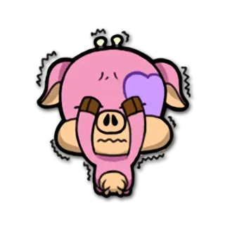 🙈 돼지, 만화, 귀여운, 스티커 telegram sticker