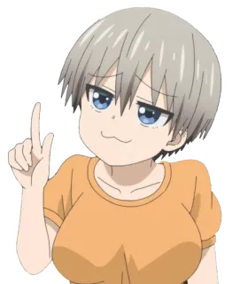 ☝️ Uzaki Hana Uzaki-chan Wants to Hang Out! Аниме, Манга, Узаки-чан, Милый, Девушка, Персонаж, Фанарт telegram sticker
