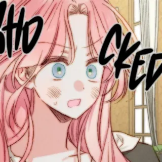 🎀 SHOCKED geschockt, Anime Mädchen, pinke Haare, Anime, Überraschung, Reaktion telegram sticker