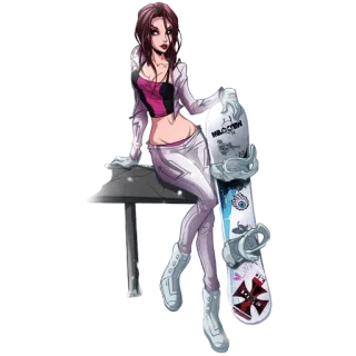 🏂 MILICREW Frau, Snowboard, Sport telegram sticker