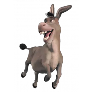 😃 Donkey Shrek ezel, Shrek, Dreamworks, dier, cartoon telegram sticker