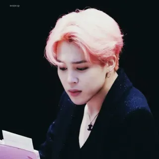 📎 Jimin K-Pop, Cantante, Celebridad, Asiático, Pelo rosa, Música whatsapp sticker