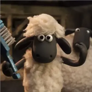 🐑 Shaun the Sheep mouton, dessin animé, animal, shaun le mouton, animation en pâte à modeler telegram sticker