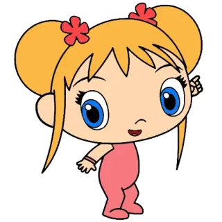 👉 Dibujo animado, Niña, Niño, Lindo, Personaje telegram sticker