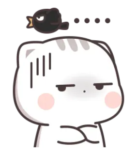 🍼 chat, en colère, énervé, mème, dessin animé telegram sticker