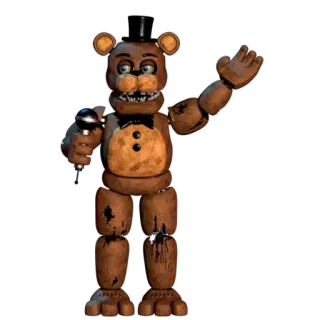 🌟 Freddy Fazbear Five Nights at Freddy's animatronic, bear, horror, video game, creepy, scary telegram sticker