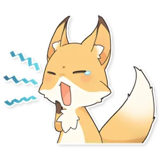 😴 Fuchs, Tier, Cartoon, süß, weinend, traurig whatsapp sticker