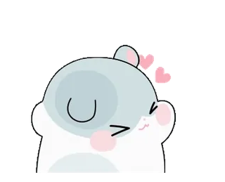 😍 แฮมสเตอร์, น่ารัก, สัตว์, คาวาอิ, การ์ตูน, สติกเกอร์, หัวใจ telegram sticker