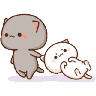 🙂 Katze, Aufkleber, süß, Tier, Cartoon telegram sticker