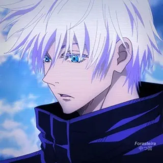 😊 Satoru Gojo Jujutsu Kaisen Forasfeifeira
中つ国 Аниме, Манга, Белые волосы, Голубые глаза, Персонаж, Годжо, Магическая битва whatsapp sticker