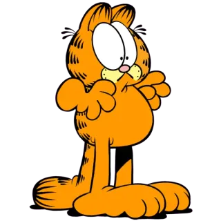😕 Garfield cartoon, cat, orange, garfield, funny whatsapp sticker