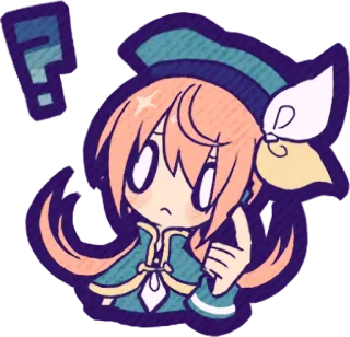 ❓ question, thinking, chibi, cute, anime, manga, cartoon telegram sticker