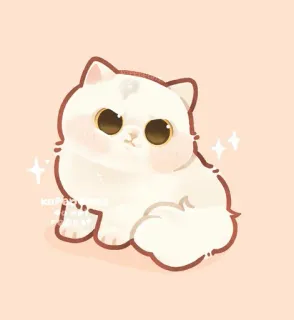 🧐 kucing, anak kucing, imut, hewan, putih, berbulu, hewan peliharaan, hewan piaraan whatsapp sticker