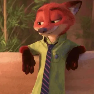 🦊 Nick Wilde Zootopia Nick Wilde, Zoomania, Fuchs, Cartoon, Animation, Filmfigur telegram sticker