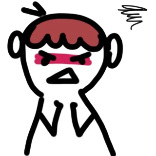 😡 화난, 짜증난, 속상한, 만화, 캐릭터, 막대기 인간, 감정 telegram sticker
