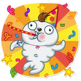 🎉 cartoon, seal, party, celebration, cute, animal telegram sticker