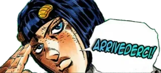 👋 ARRIVEDERCI! italien, salutation, adieu, manga, animé whatsapp sticker