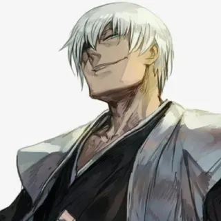 🐍 Gin Ichimaru Bleach Anime, Bleach, Gin Ichimaru, Charakter, weißes Haar telegram sticker