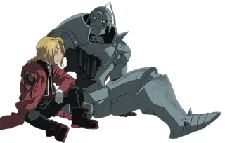 😏 Edward Elric Fullmetal Alchemist Anime, Manga, Fullmetal Alchemist, Edward Elric, Alphonse Elric, Baju Zirah, Alkimia telegram sticker