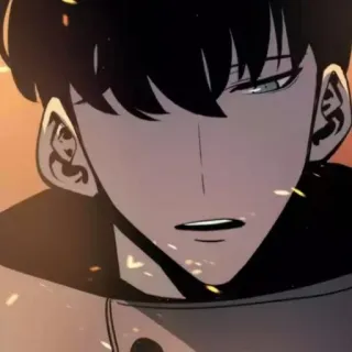 😕 Sung Jinwoo Solo Leveling Anime, Manhwa, Solo Leveling, Fantaisie, Personnage telegram sticker