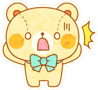 😨 beruang, terkejut, kejutan, lucu, binatang, kartun, stiker telegram sticker
