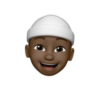 😄 Emoji, Memoji, Rosto, Pessoa, Chapéu, Personagem telegram sticker
