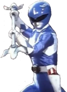 👊 Power Rangers могучие рейнджеры, синий рейнджер, оружие, телешоу, супергерой telegram sticker