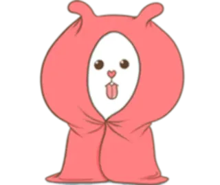 😳 зайчик, милый, животное, мультик, каваи, стикер telegram sticker