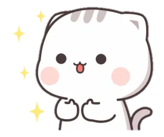 ✨ Katze, süß, Glitzer, Cartoon, fröhlich, kawaii whatsapp sticker