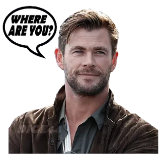 CHRIS HEMSWORTH @STIKERFORALL whatsapp stickers