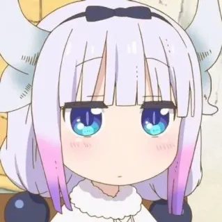 🍬 Kanna Kamui Miss Kobayashi's Dragon Maid 애니메이션, 드래곤, 칸나, 귀여운, 귀엽다, 만화 whatsapp sticker