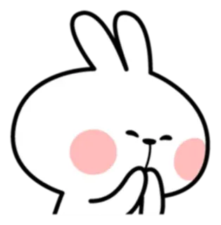😹 bunny, rabbit, cute, cartoon, animal, sticker telegram sticker