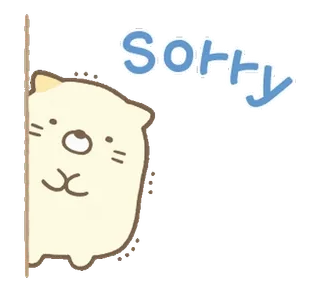 💬 Sorry scusa, carino, gatto, cartone animato, mi dispiace, animale, kawaii telegram sticker