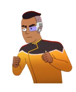 😤 Desenho animado, Star Trek, Frota Estelar, Ficção científica, Personagem telegram sticker