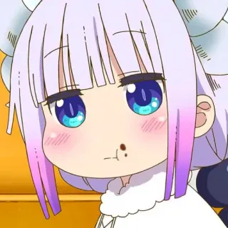 🤍 Kanna Kamui Miss Kobayashi's Dragon Maid anime, Kanna, Dragon Maid, carino, kawaii telegram sticker