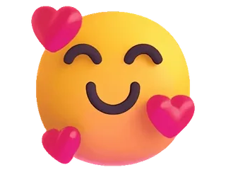 🥰 emoji, cuori, amore, felice, faccina sorridente telegram sticker