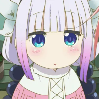 ☺️ Kanna Kamui Miss Kobayashi's Dragon Maid アニメ, カンナカムイ, 小林さんちのメイドラゴン, 可愛い, カワイイ, キャラクター, アニメガール telegram sticker